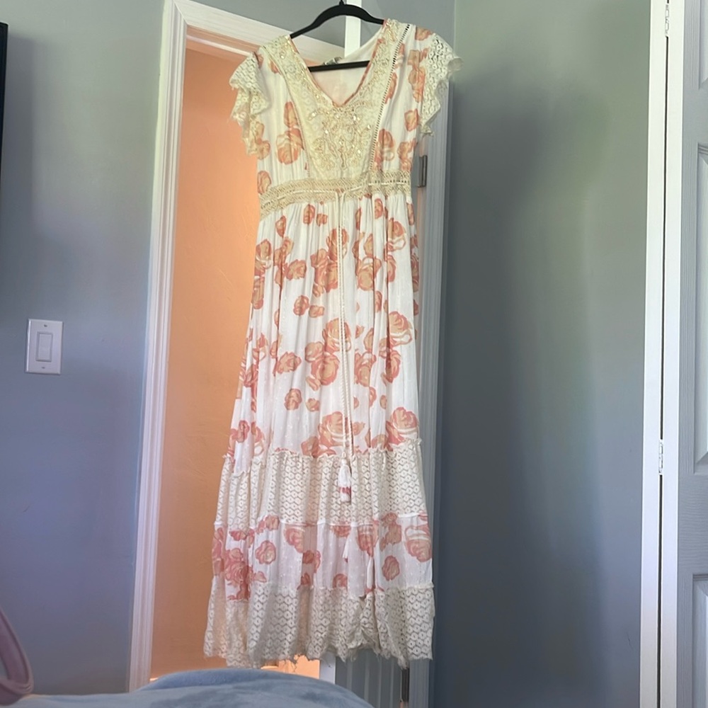 Zury Boho Floral Maxi Dress in Size Small
